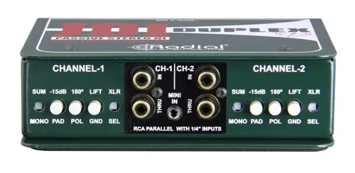 קופסת DI סטריאו כפול פאסיבי Radial JDI Duplex