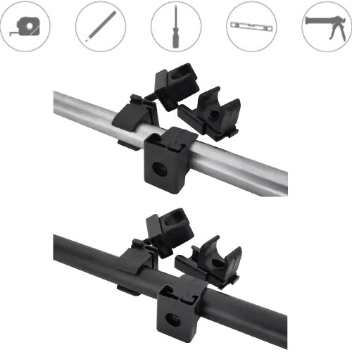 קליפס פלסטיק שחור לערכת תלייה FixArt Tube Accessories - Standard Plastic Clips
