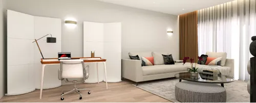 ערכת משרד ביתי מודולרי נייד Artnovion Bianco Mobile Home Office Kit