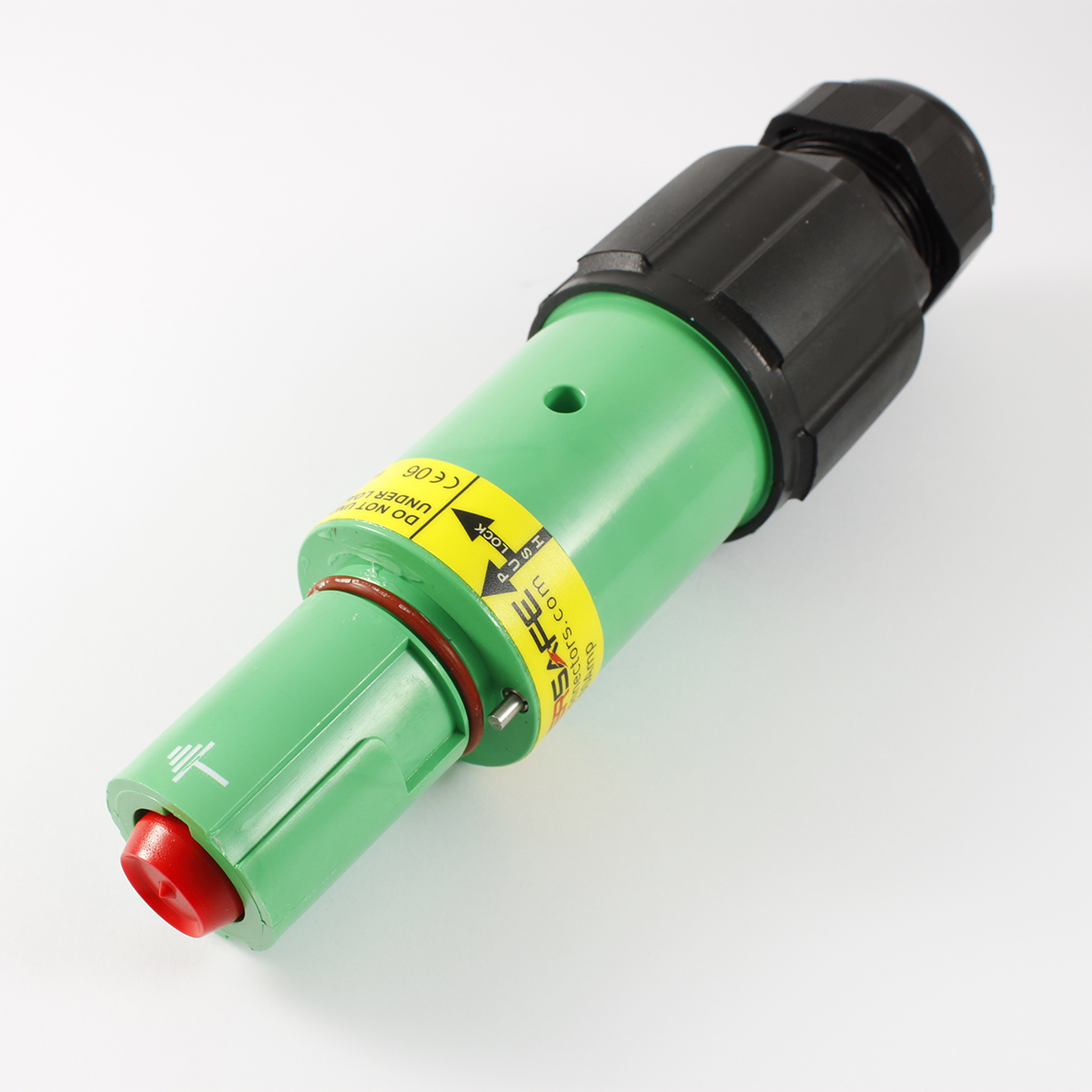 מחבר חשמל זכר לכבל ירוק Phase 3 PowerSafe
