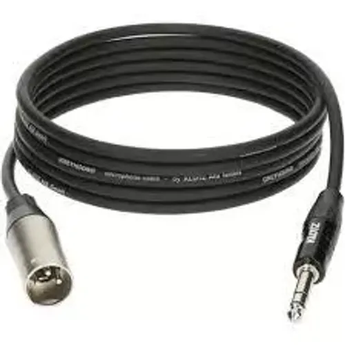כבל XLR זכר ל PL סטריאו מאוזן 6 מטר