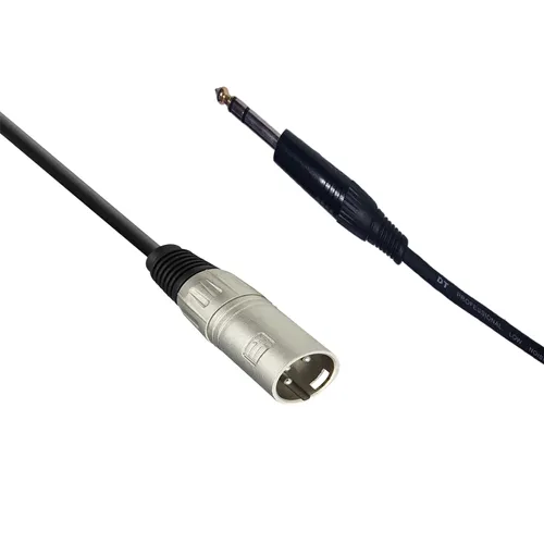 כבל XLR זכר ל PL סטריאו מאוזן 6 מטר