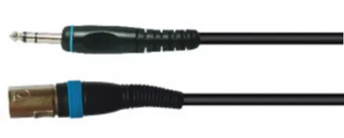 כבל PL סטריאו ל XLR זכר יצוק 0.5 מ'