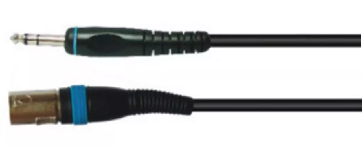 כבל PL סטריאו ל XLR זכר יצוק 0.5 מ