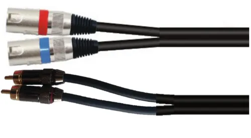 כבל RCA זכר כפול לשני XLR זכר 3 מטר
