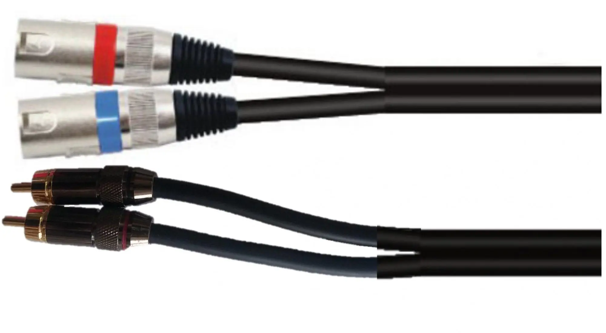 כבל RCA זכר כפול לשני XLR זכר 3 מטר