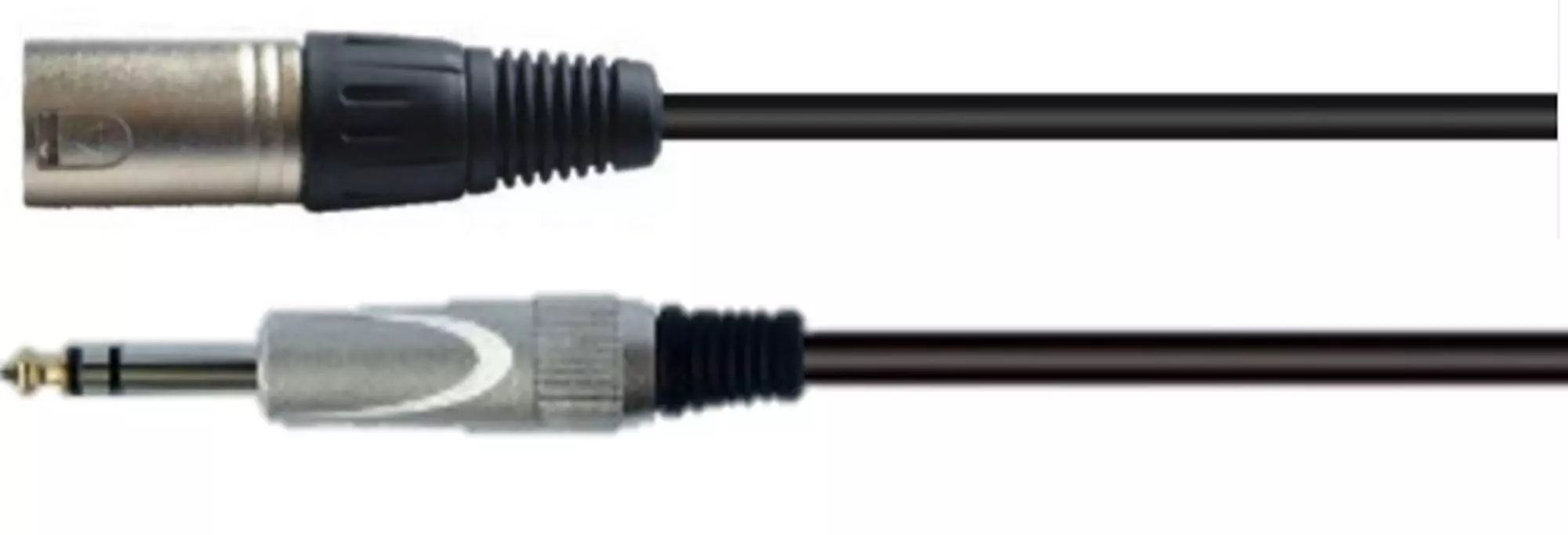 כבל XLR זכר לPL מאוזן (סטריאו) 3 מטר באריזה