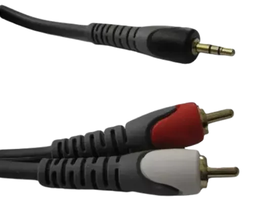 כבל PL mini stereo ל-RCA כפול 3מטר