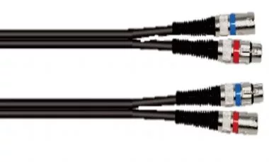 כבל XLR-XLR כפול 6 מטר MC008 / MC1014