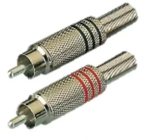 מחבר RCA ניקל זכר לכבל באריזה M5014 / M018