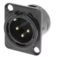 מחבר XLR שסי זכר שחור X1089 / XS020