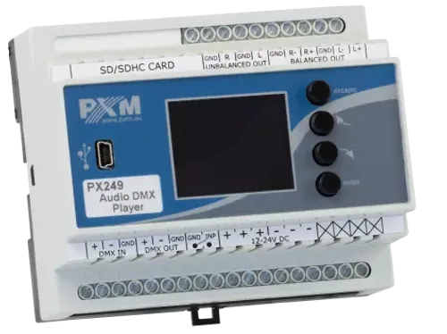 נגן אודיו נשלט DMX PXM PX249 Audio DMX Player
