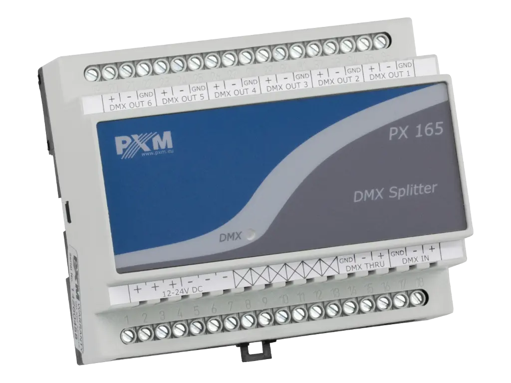 ספליטר בוסטר 6 ערוצים לפס דין PXM PX165 Splitter DMX