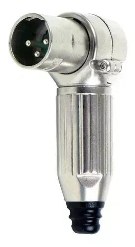 מחבר XLR זכר זויתי מתכת לכבל Switchcraft R3MZ