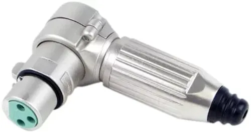 מחבר XLR נקבה זויתי מתכת לכבל Switchcraft R3FZ