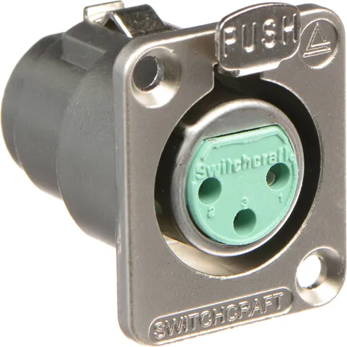 מחבר XLR נקבה שסי חלק Switchcraft DE3F כסוף