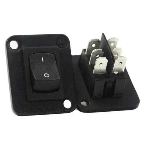 מפסק שחור מרובע לפנל Switchcraft EHRRSLBPKG