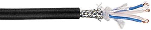 כבל מיקרופון Star quad שחור גמיש Canare L-4E5C