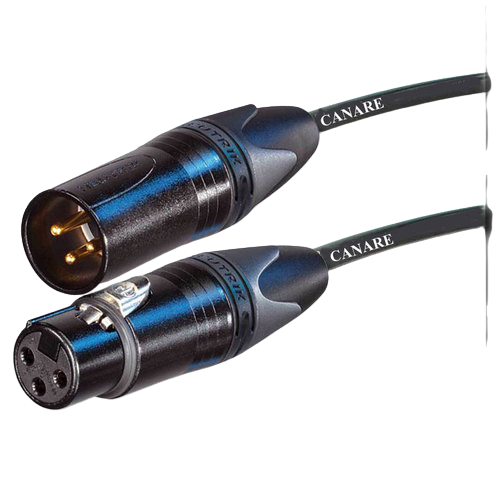 כבל 3מ' XLR-XLR של CANARE (מחברי Neutrik)