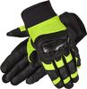 כפפות קיץ מעור / בד שחור צהוב - REBELHORN GAP 3 GLOVES