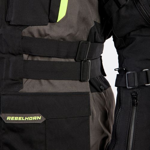 מעיל אדונצ'ר רב עונתי שחור / צהוב - REBELHORN PATROL TEXTILE JACKET