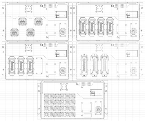 לוח הפצת חשמל Stage Smarts B24A-11 (24x16A), DE-Schuko, 4x19-pin Socapex