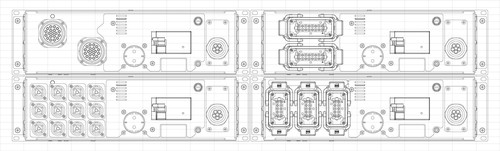 לוח הפצת חשמל Stage Smarts B12A-11 (12x16A), DE-Schuko, 2x19-pin Socapex