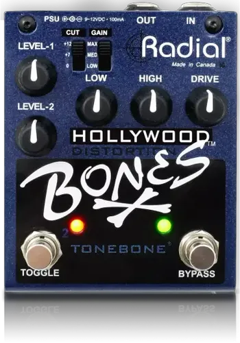 אפקט דיסטורשן ואוברדרייב Tonebone Bones Hollywood Radial