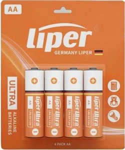 מארז 4 סוללות LIPER AA 1.5V