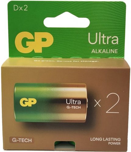 2 סוללות אלקליין GP Ultra D GPPCA13AU086