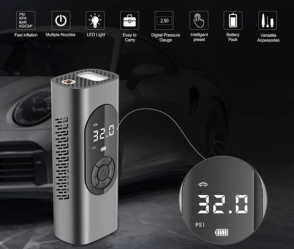 משאבת אוויר אלחוטית נטענת Powerbank