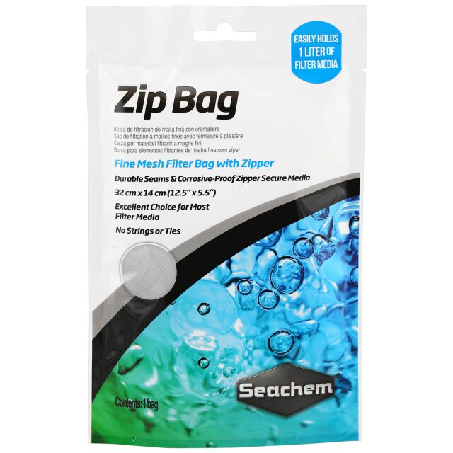 סיכם שקית למדיה עם רוכסן Seachem ZipBag