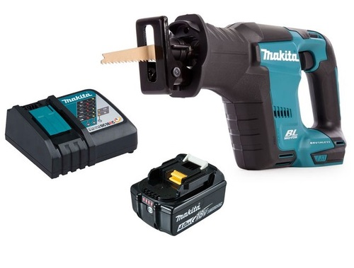 מסור חרב נטען מתח 18V מנוע BL הכולל סוללה 4.0 אמפר ומטען מהיר חכם דגם MAKITA DJR188 מקיטה