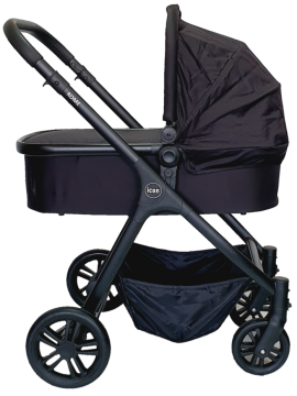 עגלה משולבת דגם רומא N159E צבע ALL BLACK מבית ICON