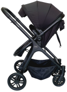 עגלה משולבת דגם רומא N159E צבע ALL BLACK מבית ICON