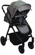 עגלה משולבת דגם רומא N159E  צבע  בד אפור נוצץ מבית ICON