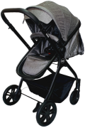 עגלה משולבת דגם רומא N159E  צבע  בד אפור נוצץ מבית ICON
