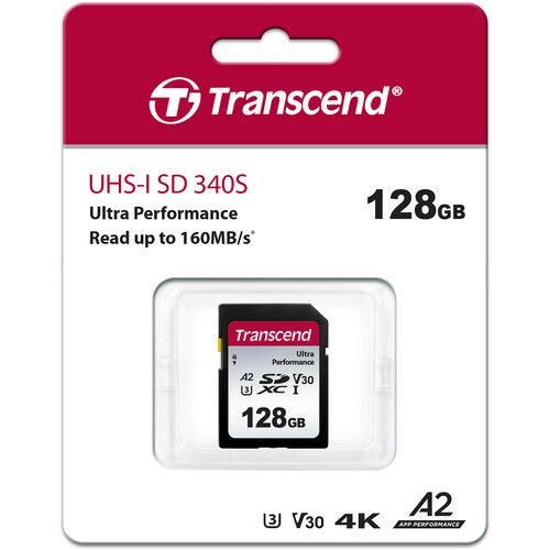 כרטיס זיכרון Transcend 128GB 340S UHS-I SD