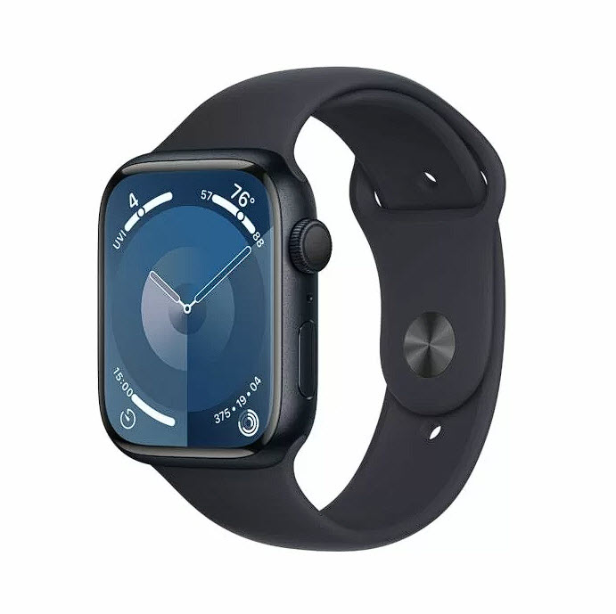 שעון חכם Apple Watch Series 9 45mm Aluminum Case Rubber Sport Band GPS אפל