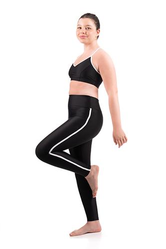 טייץ פסים עם קלפה לנערות ACTIVE 