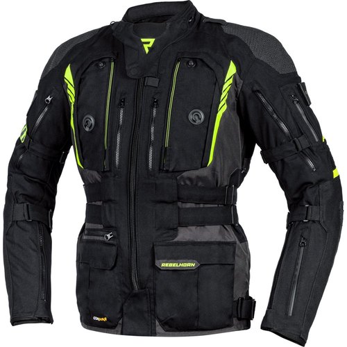 מעיל אדונצ'ר רב עונתי שחור / צהוב - REBELHORN PATROL TEXTILE JACKET