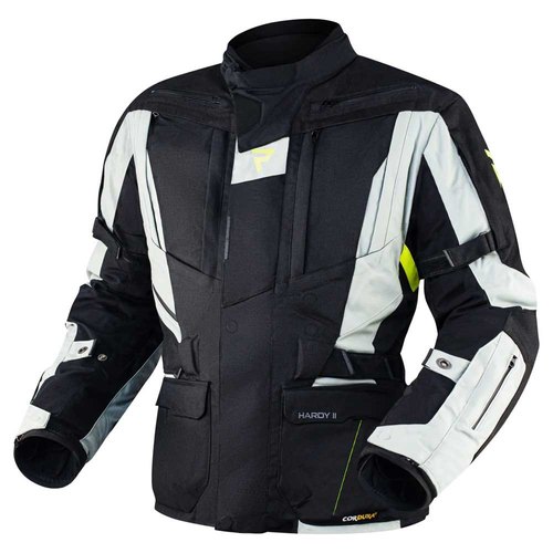 מעיל רב עונתי רבל הורן שחור / אפור / צהוב - REBELHORN HARDY 2 TEXTILE JACKET