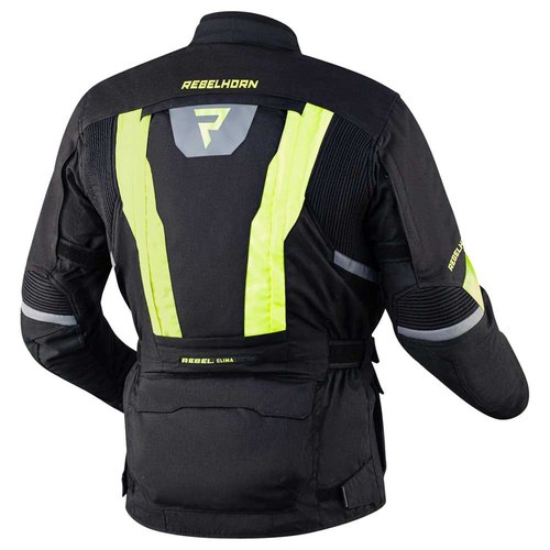 מעיל רב עונתי רבל הורן שחור / צהוב - REBELHORN HARDY 2 TEXTILE JACKET
