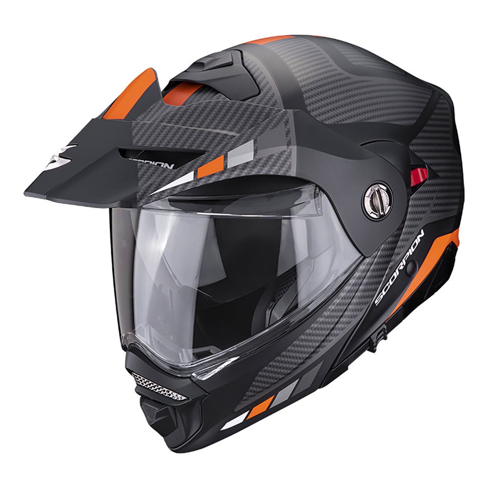 קסדה דו שימושית שחור / כתום מט - SCORPION EXO ADX- 2 CARRERA