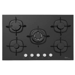 כיריים גז 75 ס"מ SOL F7GBET-574 זכוכית שחורה סול