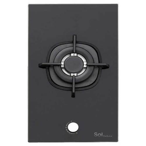 כיריים גז דומינו טורבו Sol F3GBCT-535 זכוכית שחורה סול