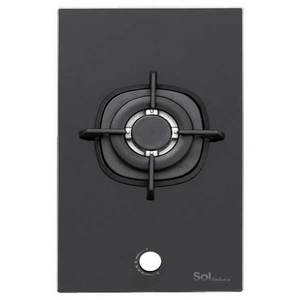 כיריים גז דומינו טורבו Sol F3GBCT-535 זכוכית שחורה סול