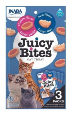 Juicy Bites - חטיפים לחים עם עוף וטונה לחתול 33.9 גרם מבצע 3+1