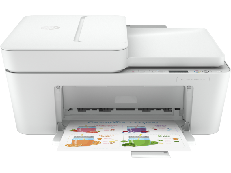 מדפסת ‏הזרקת דיו ‏משולבת HP DeskJet Plus 4120 3XV14B