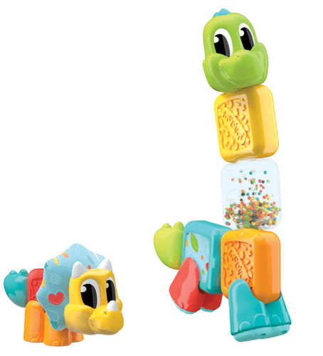 צעצוע הרכבה מודולארי תחושתי לפעוטות - דוני ודאש הדינוזאורים